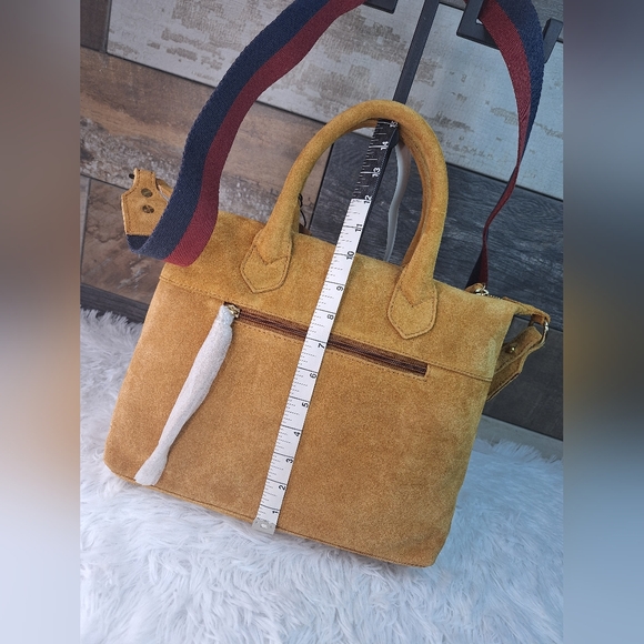 Margot Suede Leather Satchel Crossbody - NWT- A640661 - Picture 4 of 12